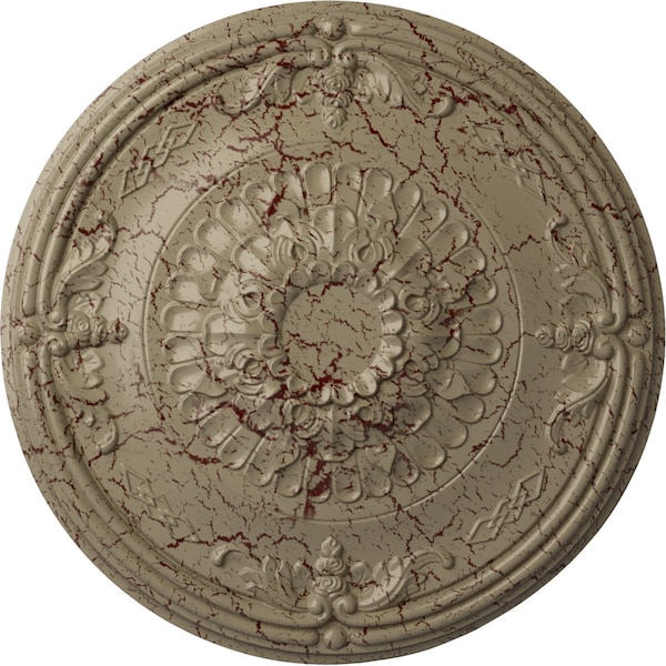 Ekena Millwork Athens Ceiling Medallion (Fits Canopies up to 3 5/8"), 26 1/4"OD x 3 1/4"P, Gobi Desert Crackle CM27ATGDC - main